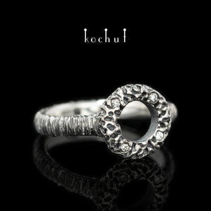 Fata Morgana — Set aus oxidiertem Silber mit Diamanten