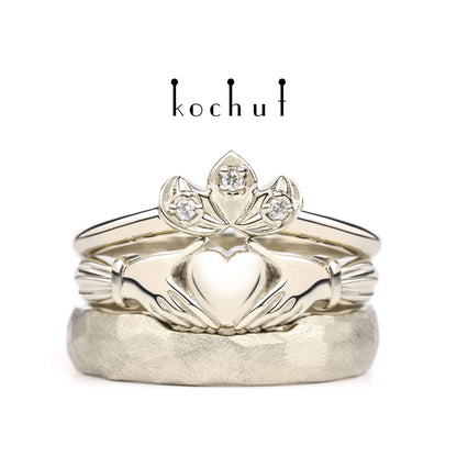 Claddachian — Schmuckset aus Weißgold mit Diamanten