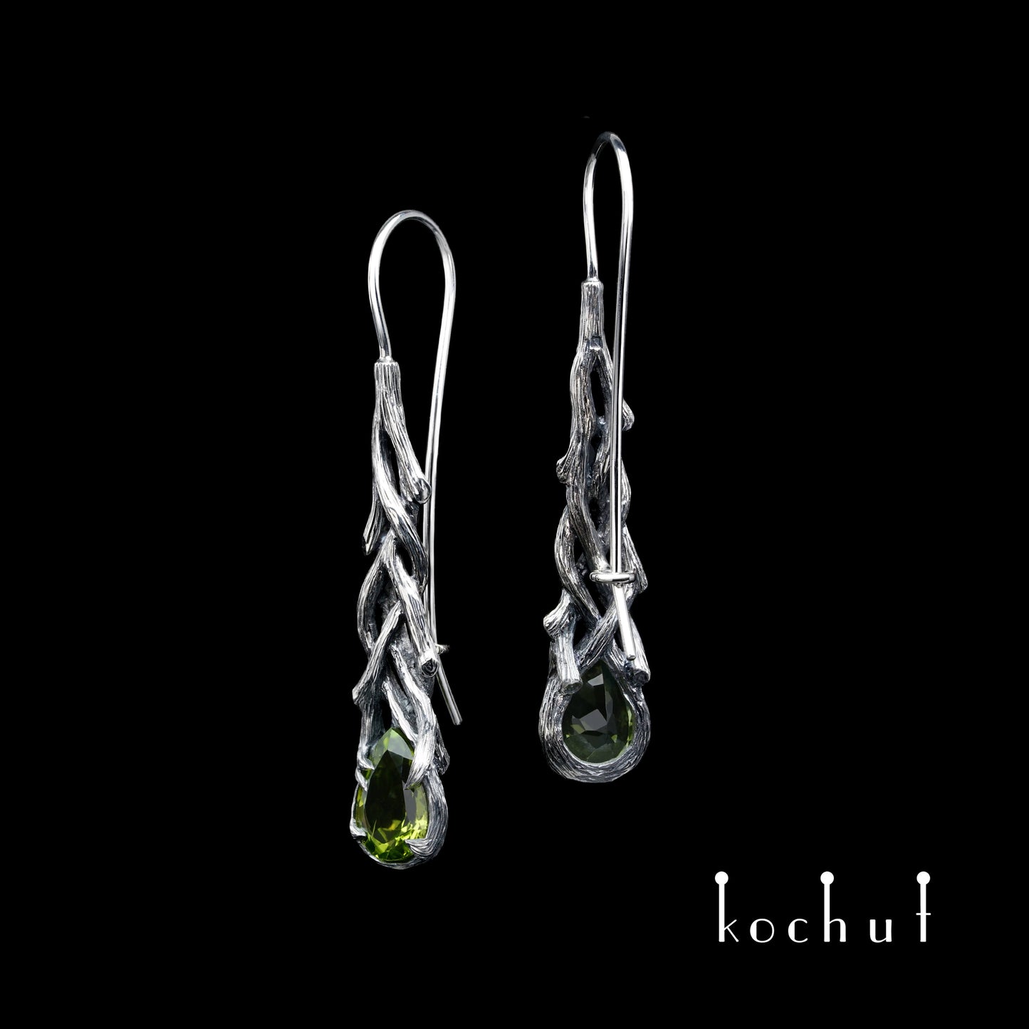 Galadriel — Set aus oxidiertem Silber mit Chrysolithen