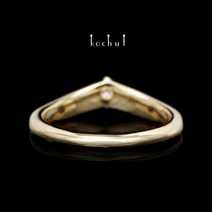 Meine Dame — Gelbgoldring mit Diamanten