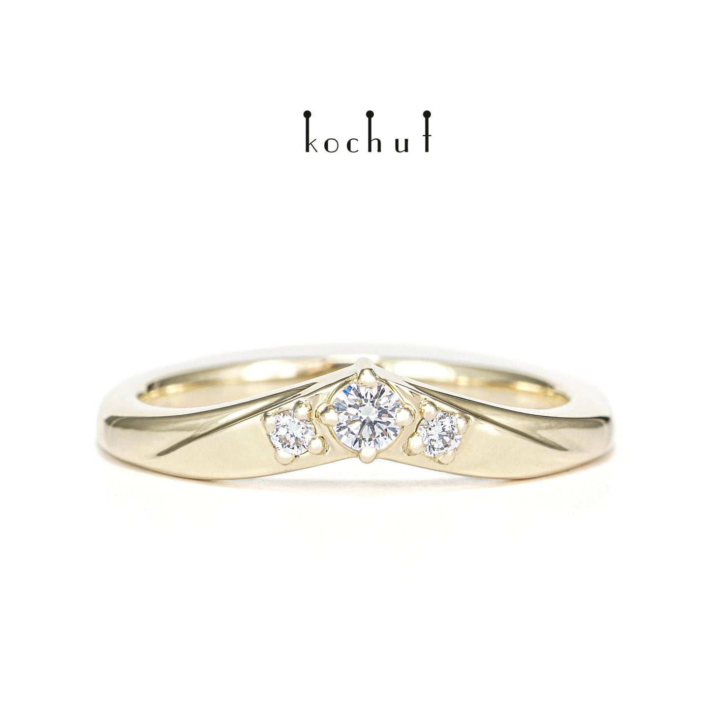 Meine Dame — Gelbgoldring mit Diamanten
