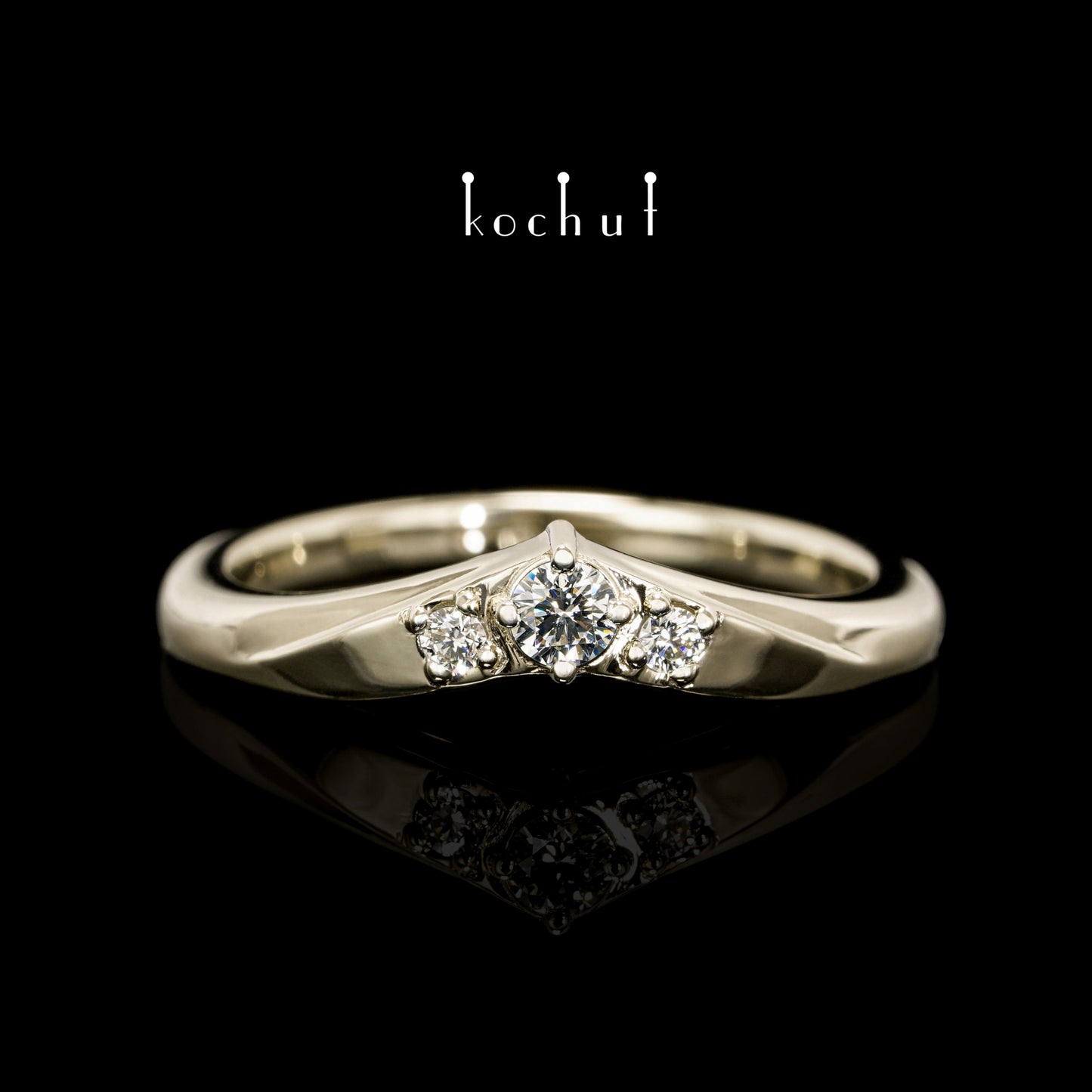 Meine Dame — Weißgoldring mit Diamanten