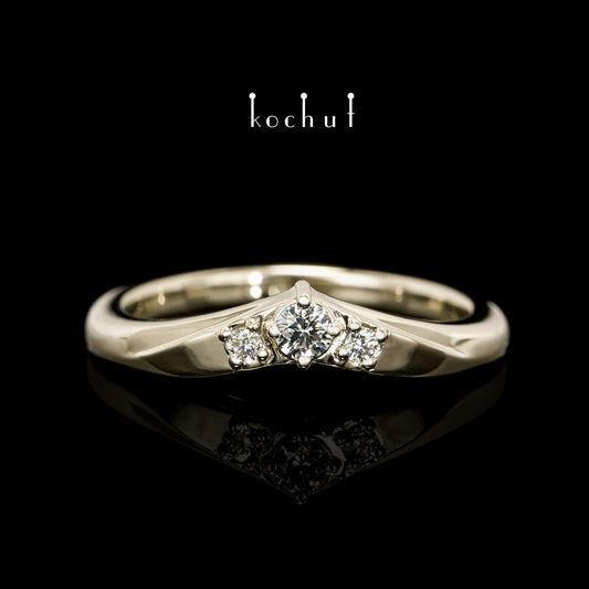 Meine Dame — Weißgoldring mit Diamanten