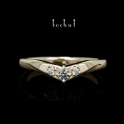 Meine Dame — Weißgoldring mit Diamanten