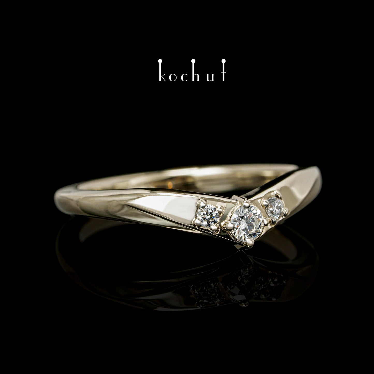 Meine Dame — Weißgoldring mit Diamanten