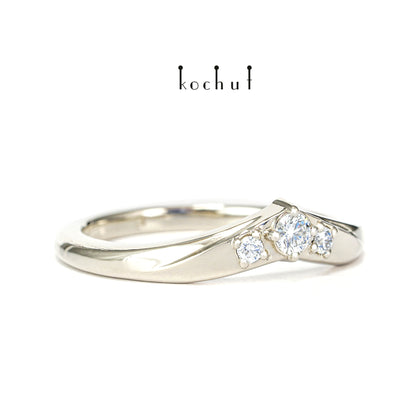 Meine Dame — Weißgoldring mit Diamanten