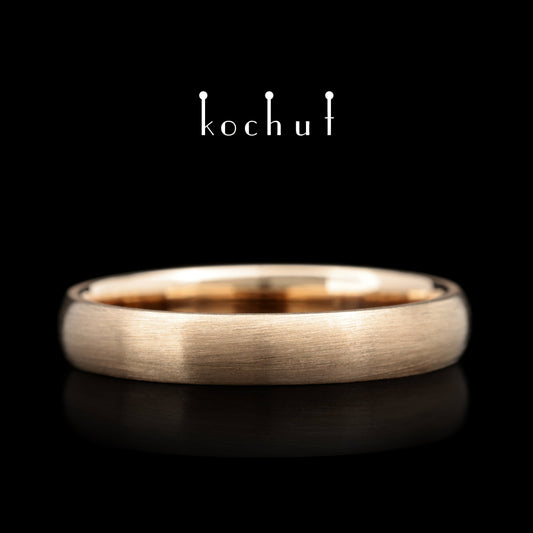 Originals — matte Ehering aus Rotgold