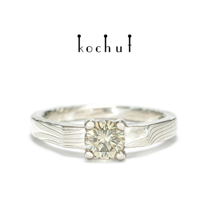 Kaiserin Kojun — grüne Diamant-Mokume-Ring