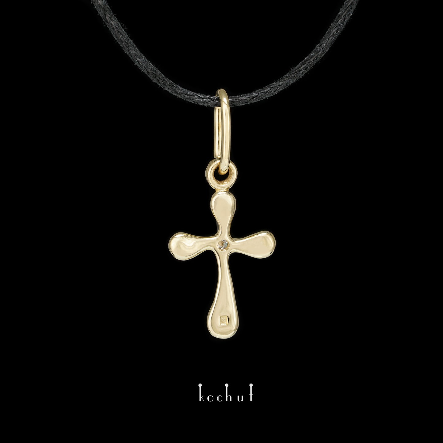 Tau des Liebes — Gelbgold-Diamantkreuz