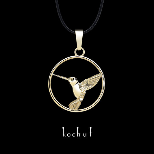 Hummingbird — Anhänger aus Gelbgold