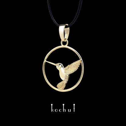 Hummingbird — Anhänger aus Gelbgold