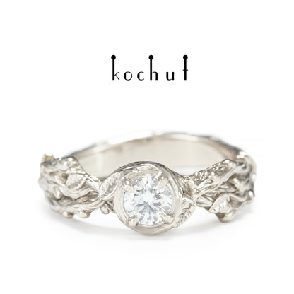 Sprossen — Palladium-Gold-Verlobungsring mit Diamant