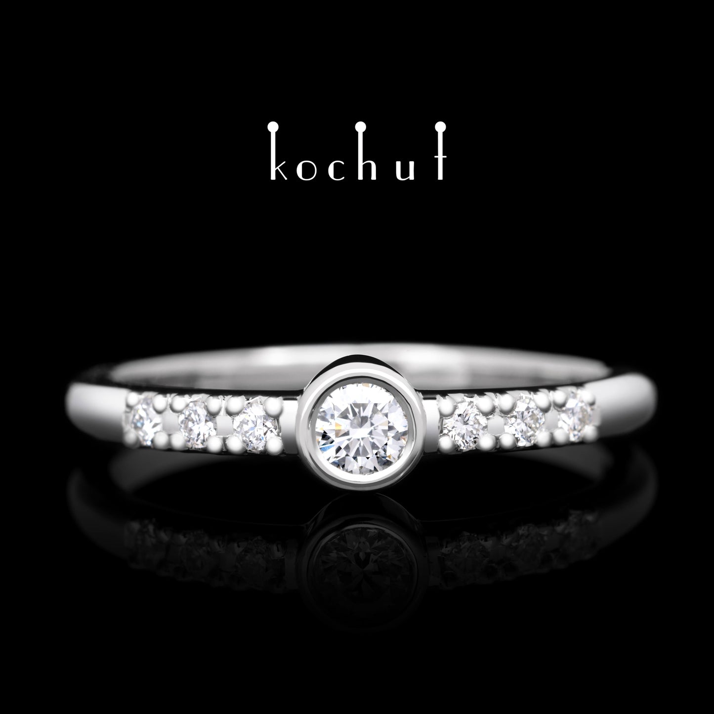 Klassisch — Platinring mit Diamanten