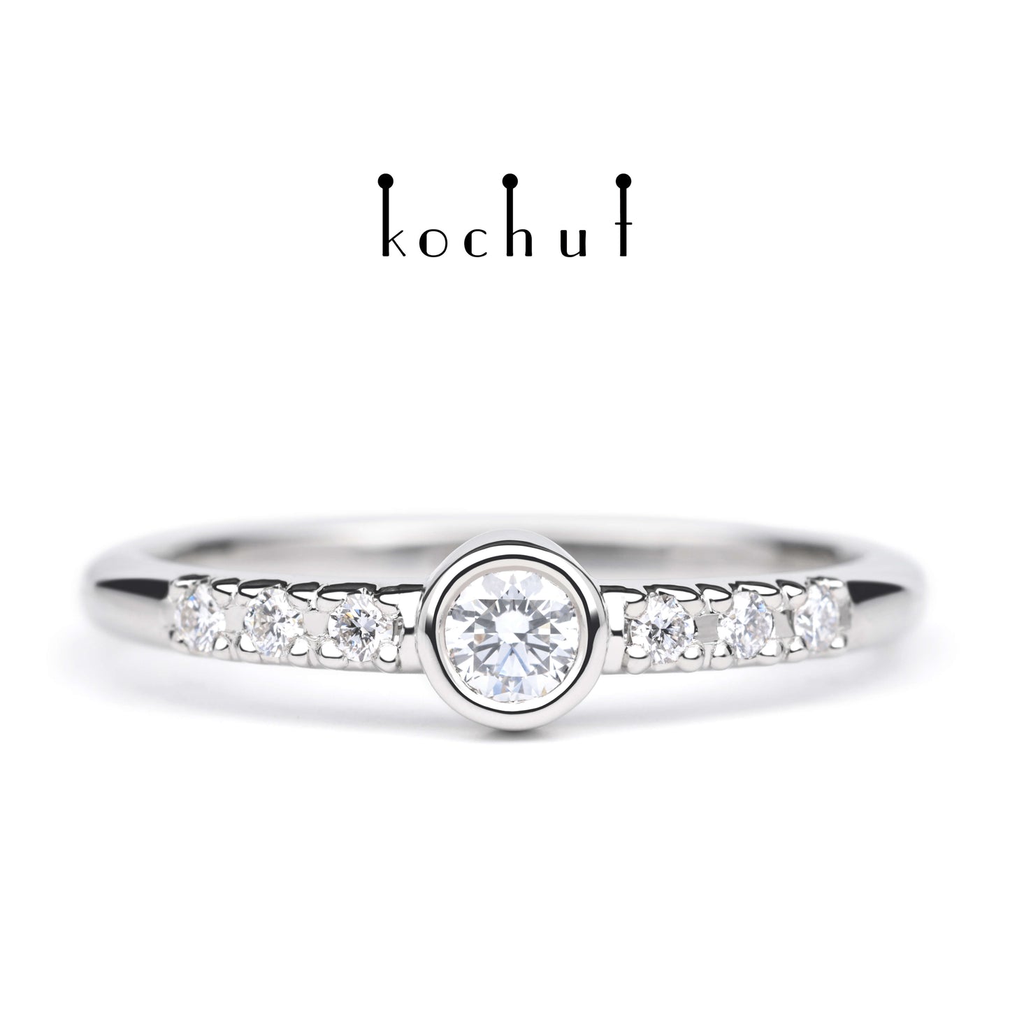Klassisch — Platinring mit Diamanten