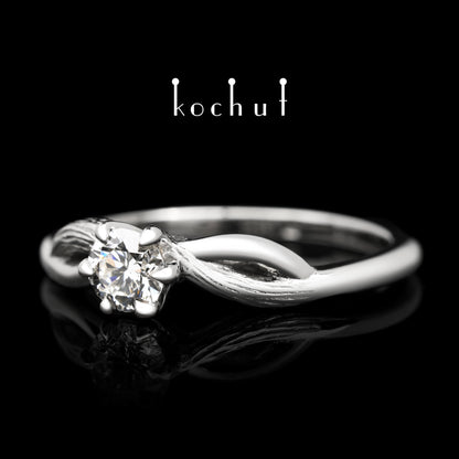 Deja vu – Platinring mit Diamant