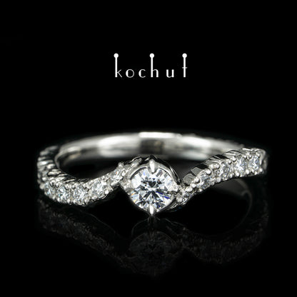 Stern von Earendil — Platinring mit Diamanten