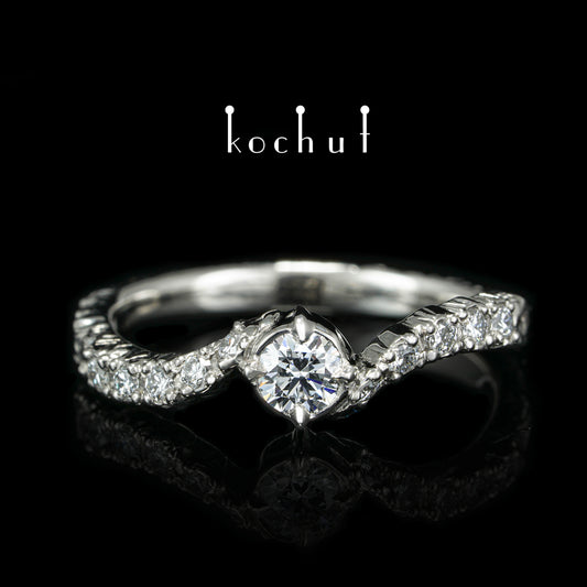 Stern von Earendil — Platinring mit Diamanten