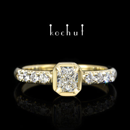 Neue Muse — Ring aus Gelbgold mit Diamanten