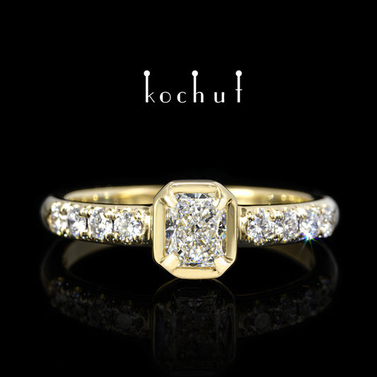 Neue Muse — Ring aus Gelbgold mit Diamanten
