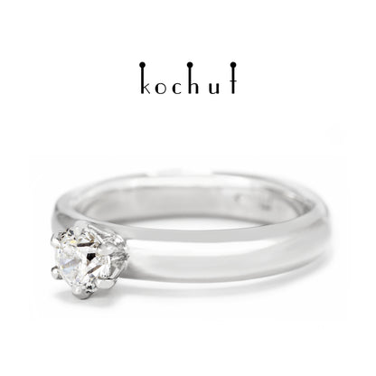 Persephone — Platin-Verlobungsring mit Diamant