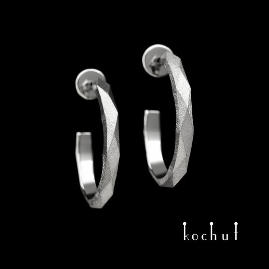 Meine Königin — Weißgold-Ohrringe, beschichtet mit weißem Rhodium