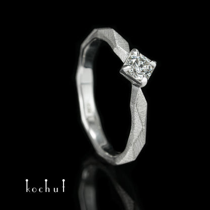 König und Königin — Schmuckset aus Weißgold mit Diamanten, beschichtet mit weißem Rhodium