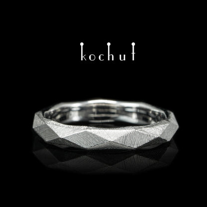 König und Königin — Schmuckset aus Weißgold mit Diamanten, beschichtet mit weißem Rhodium