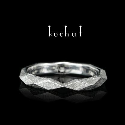 König und Königin — Schmuckset aus Weißgold mit Diamanten, beschichtet mit weißem Rhodium