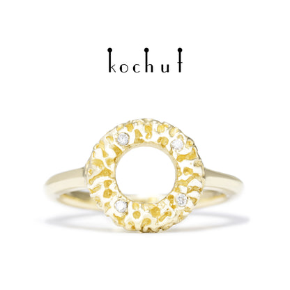 Fata Morgana — Ring aus Gelbgold mit Diamanten