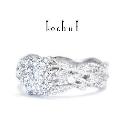 Magie der Inspiration — Ring aus Weißgold mit Diamanten, beschichtet mit weißem Rhodium