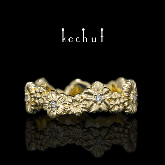 Vivid — Ring aus Gelbgold mit Diamanten
