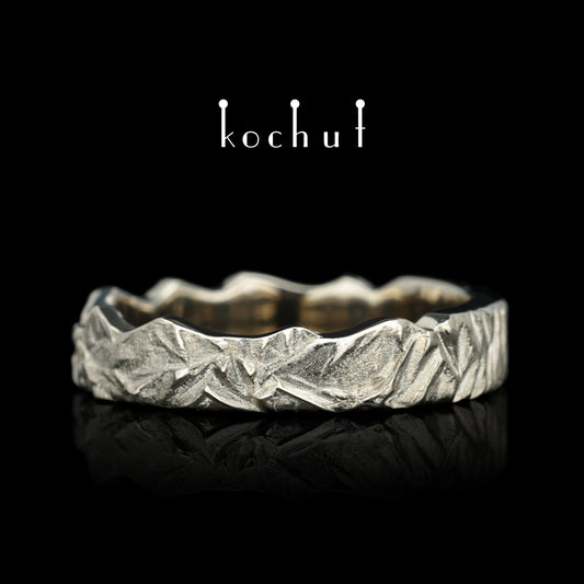 Peaks of Love — Ehering aus Weißgold