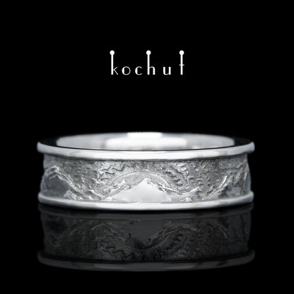 Höhen der Liebe: Sonne und Mond — Silberhochzeit, überzogen mit weißem Rhodium