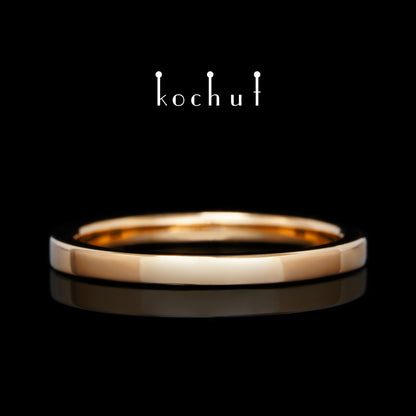 Minimalismus — Ring aus Rotgold