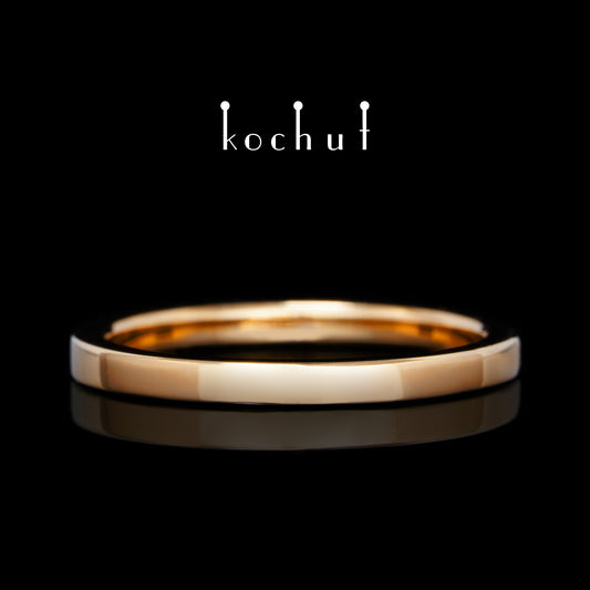 Minimalismus — Ring aus Rotgold