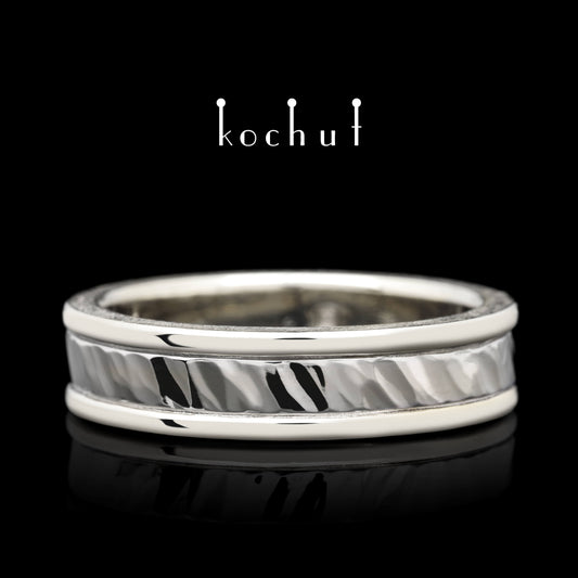 Memoria — Ehering aus Weißgold und weißem Rhodium