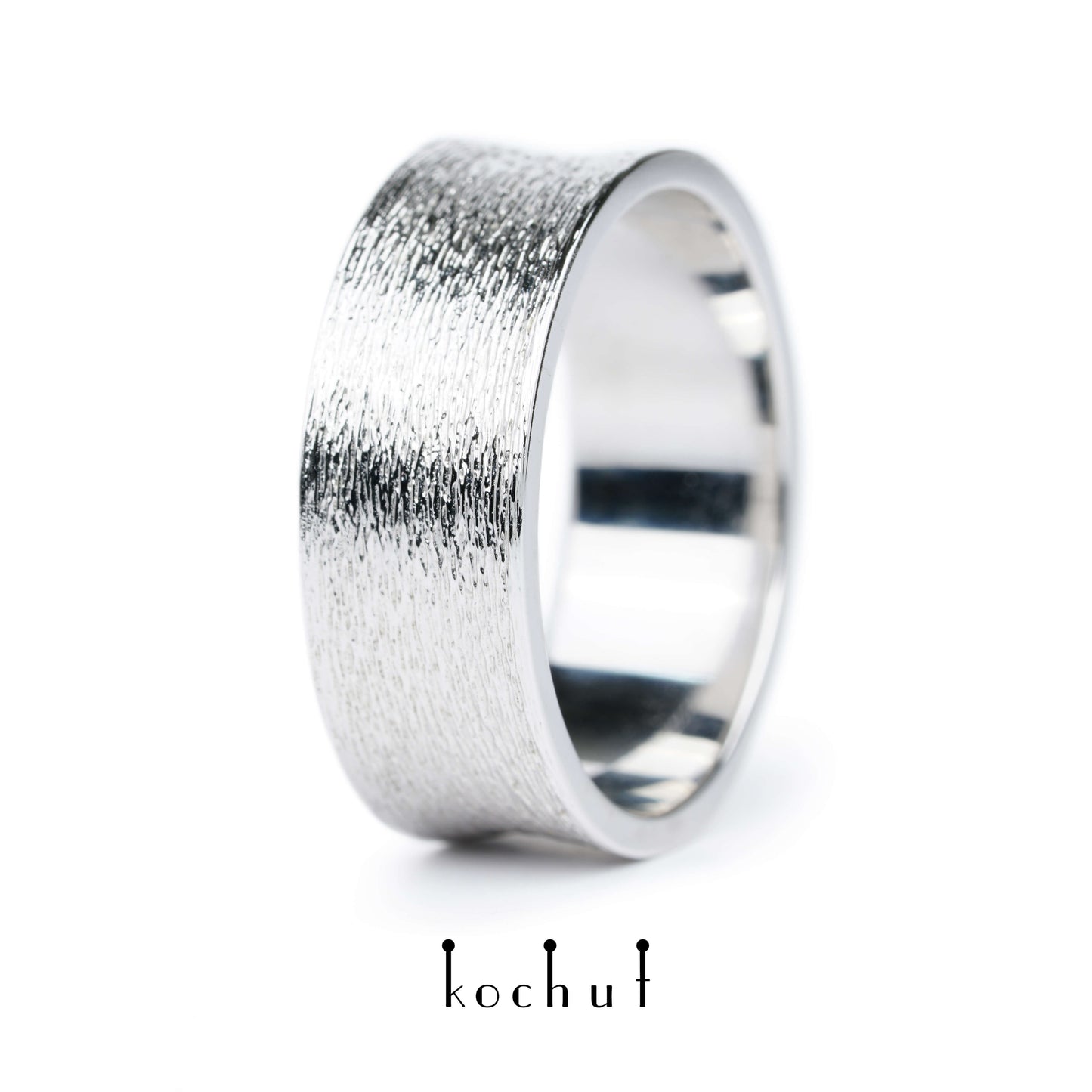 Titans — Ehering aus Weißgold, überzogen mit weißem Rhodium
