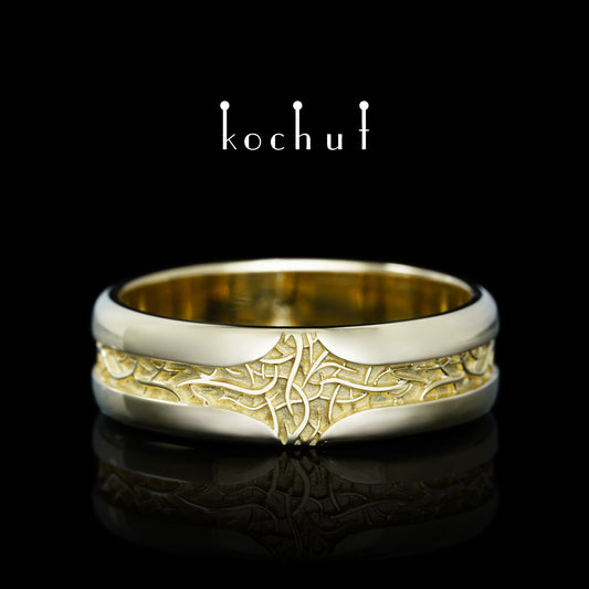 Edle Wurzeln — Ring aus Gelbgold