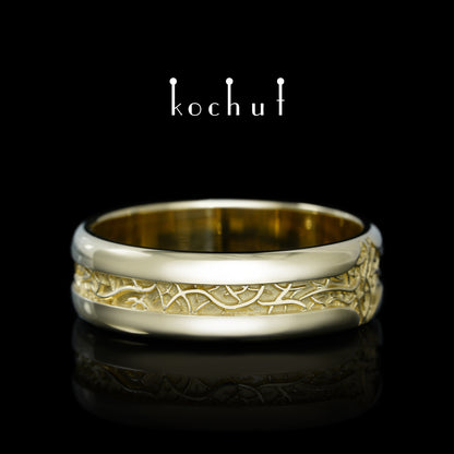 Edle Wurzeln — Ring aus Gelbgold