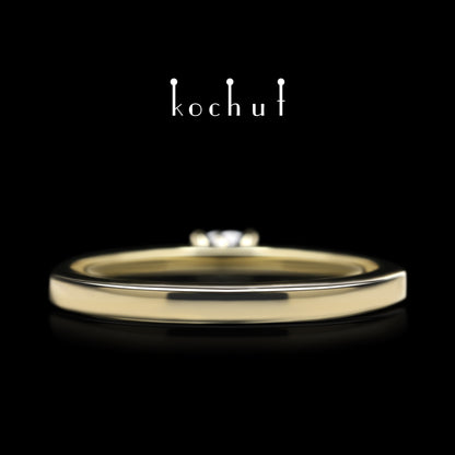 Meine Inspiration — Ring aus Gelbgold mit einem Diamanten