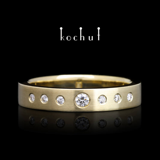 Aristocrats — Ehering aus Gelbgold mit Diamanten