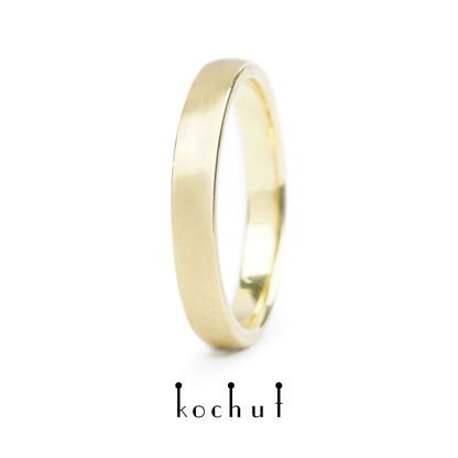 Originals — matte Ehering aus Gelbgold