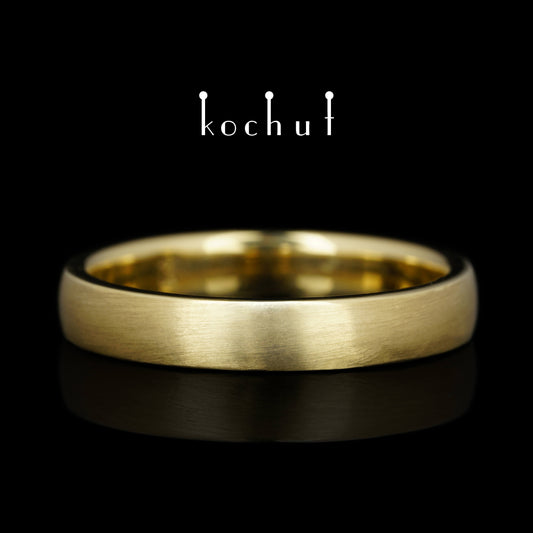 Originals — matte Ehering aus Gelbgold