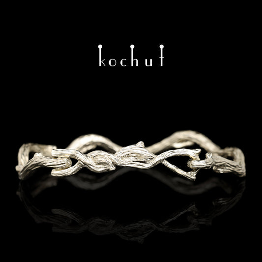 Zweig — Armband aus Weißgold