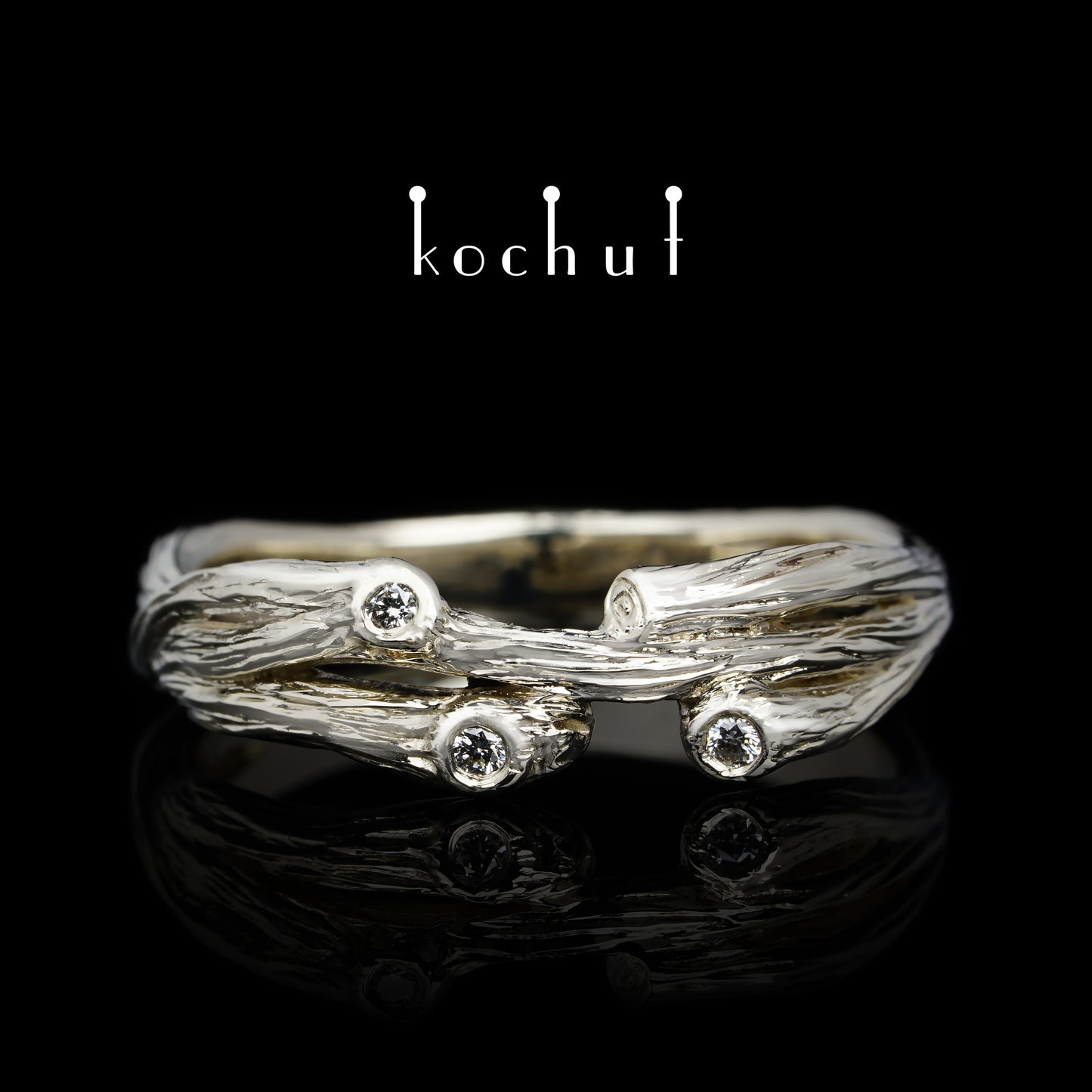 Zweig: Revival — Ring aus Weißgold und Diamanten