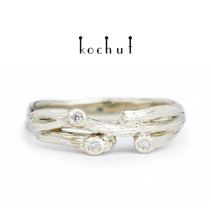 Zweig: Revival — Ring aus Weißgold und Diamanten