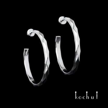 Meine Königin — Ohrringe aus Silber, beschichtet mit weißem Rhodium