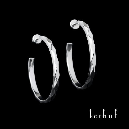 Meine Königin — Ohrringe aus Silber, beschichtet mit weißem Rhodium