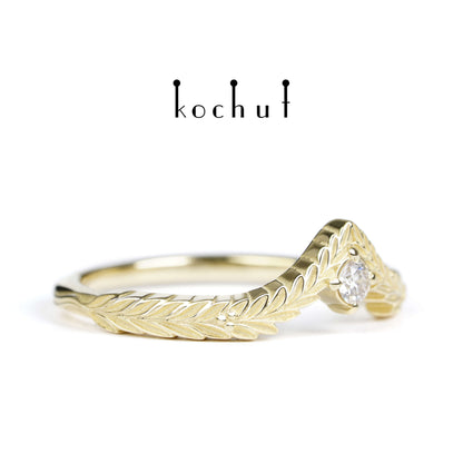 August-Schatz — Ring aus Gelbgold mit Diamant