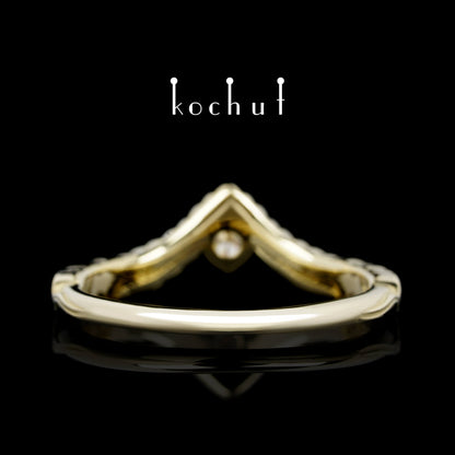 August-Schatz — Ring aus Gelbgold mit Diamant